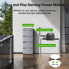 Sistema Modular De Almacenamiento De Energía Para Balcón LIONSHEE Con Batería Apilable, Paneles Solares Y Microinversores De 800W/1600W/2000W