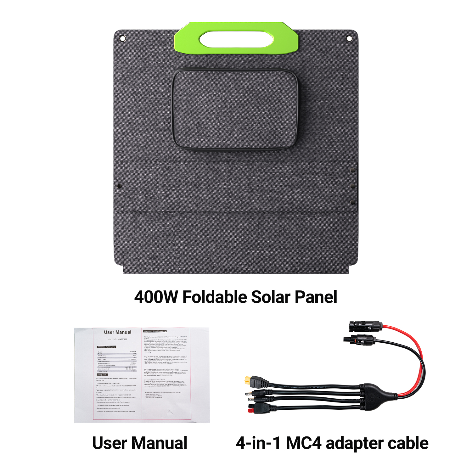 LIONSHEE LS-SP400 Panel Solar Plegable 400W Para Estación De Energía, ETFE, IP67, MC4, Stock En Alemania Y Reino Unido