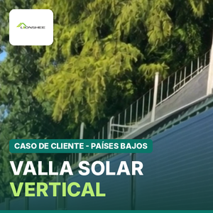 Valla solar vertical en los Países Bajos: 50 paneles flexibles frente a una cubierta sur