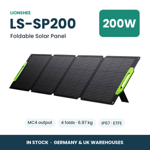 LIONSHEE LS-SP200 Panel Solar Plegable 200W Para Estación De Energía, ETFE, IP67, MC4, Stock En Alemania Y Reino Unido