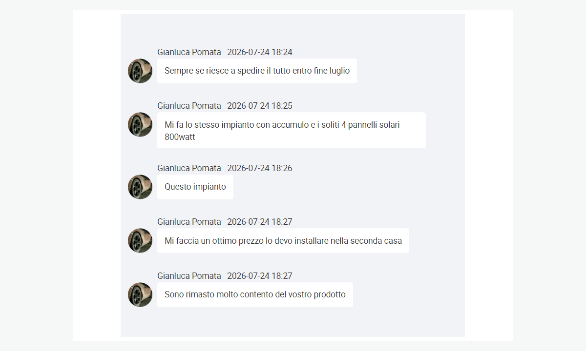 Conversaci&oacute;n del cliente sobre un sistema para una segunda vivienda