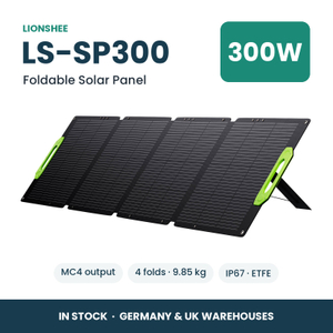 LIONSHEE LS-SP300 Panel Solar Plegable 300W Para Estación De Energía, ETFE, IP67, MC4, Stock En Alemania Y Reino Unido
