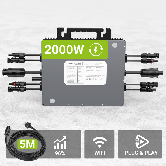 LIONSHEE LS-2000M microinversor solar 2000W con WiFi, 4 MPPT y envío desde almacén en Alemania o Reino Unido
