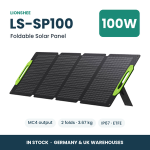 LIONSHEE LS-SP100 Panel Solar Plegable 100W Para Estación De Energía, ETFE, IP67, MC4, Stock En Alemania Y Reino Unido