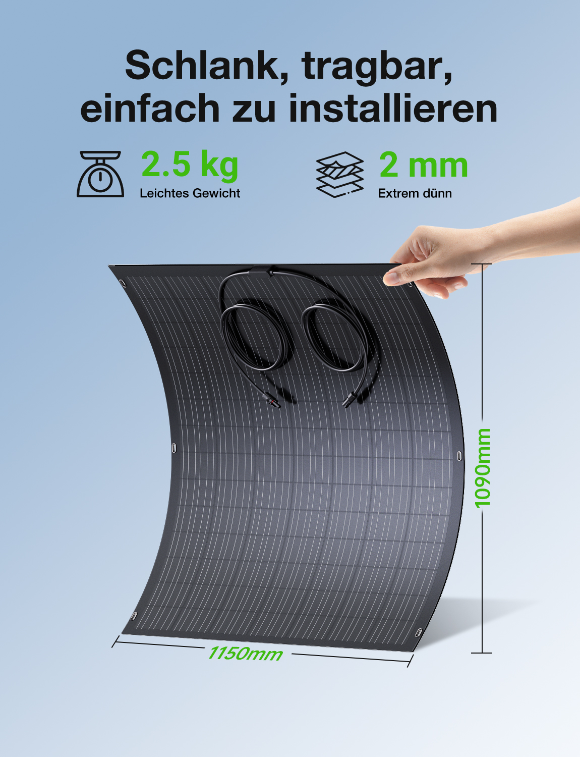 LIONSHEE LS-240W Panel Solar Flexible 240W Monocristalino Ligero, Envío Desde Almacén En Alemania O Reino Unido